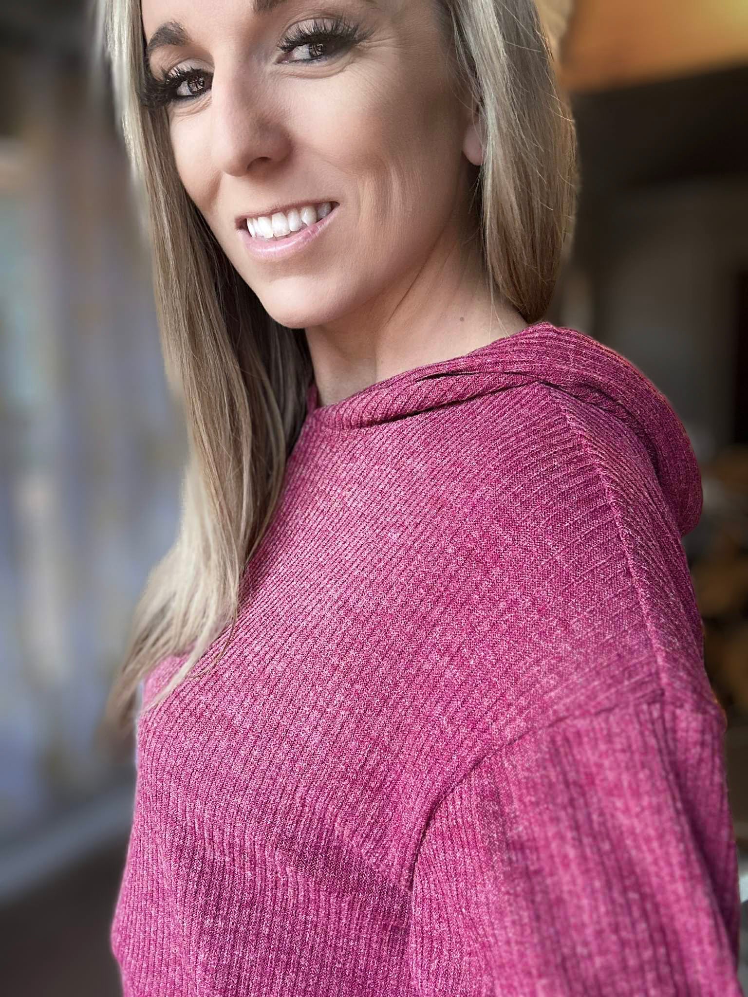 Cabernet Crop Hoodie