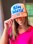 Miss Behavin Puff Print Trucker Hat