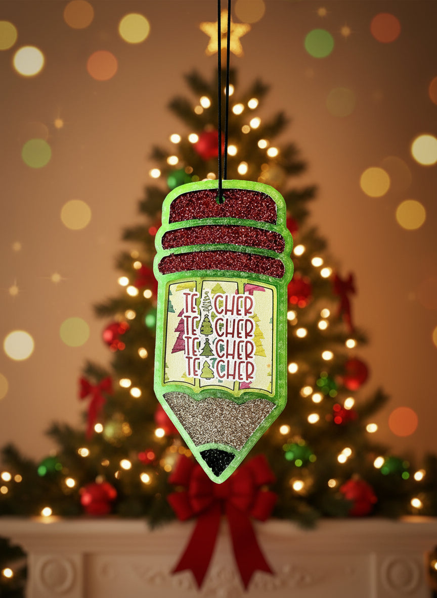 Freshie- Holiday Teacher Pencil