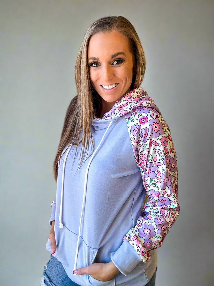 Spring Tara Hooded Pullover- Purple