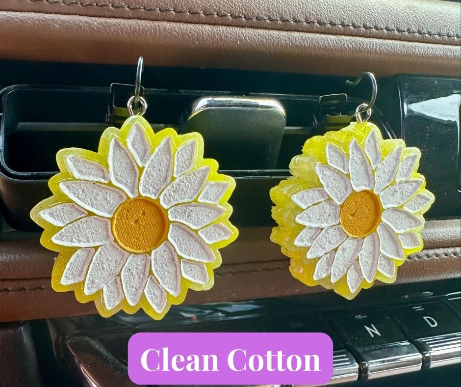 Freshie- Daisy Flower Vent Clip Set