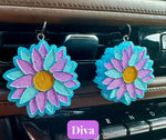 Freshie- Daisy Flower Vent Clip Set