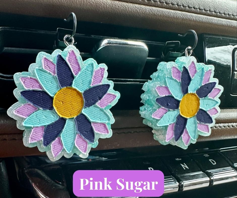 Freshie- Daisy Flower Vent Clip Set
