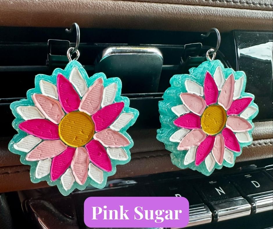 Freshie- Daisy Flower Vent Clip Set