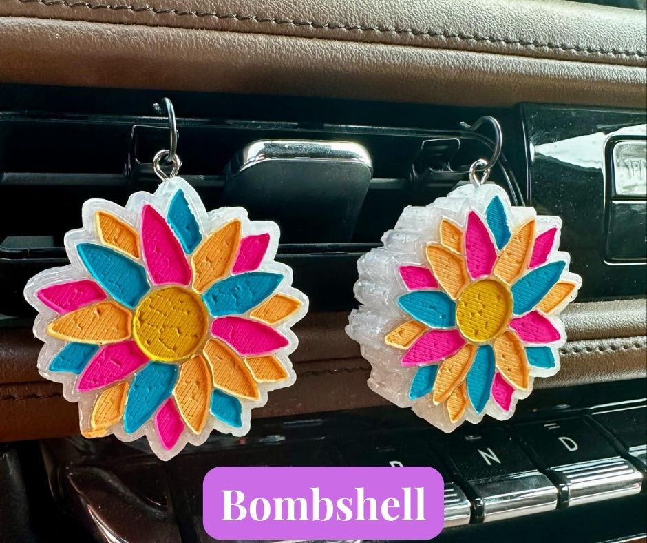 Freshie- Daisy Flower Vent Clip Set