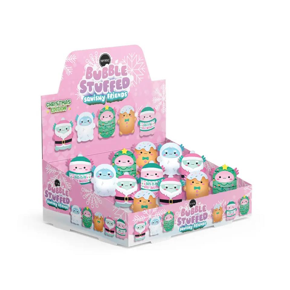 Bubble Stuffed Squishy Friends- A Very Axolotl Christmas