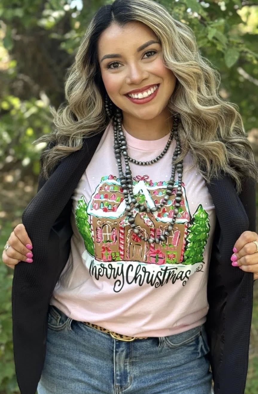 Callie Ann Gingerbread House Tee