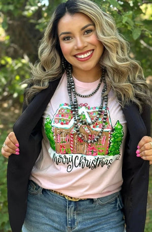 Callie Ann Gingerbread House Tee