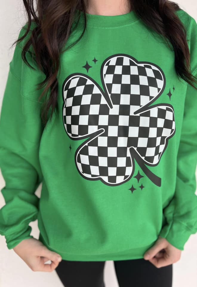 Checkered Clover Sweatshirt