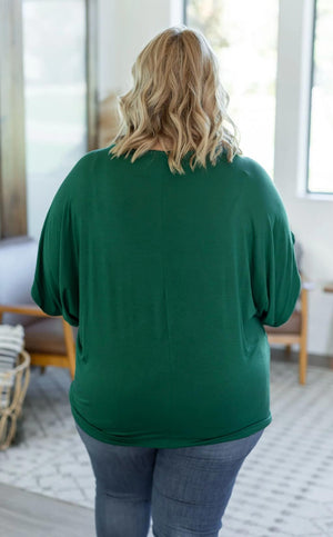 Darcy Dolman Top- Forest Green