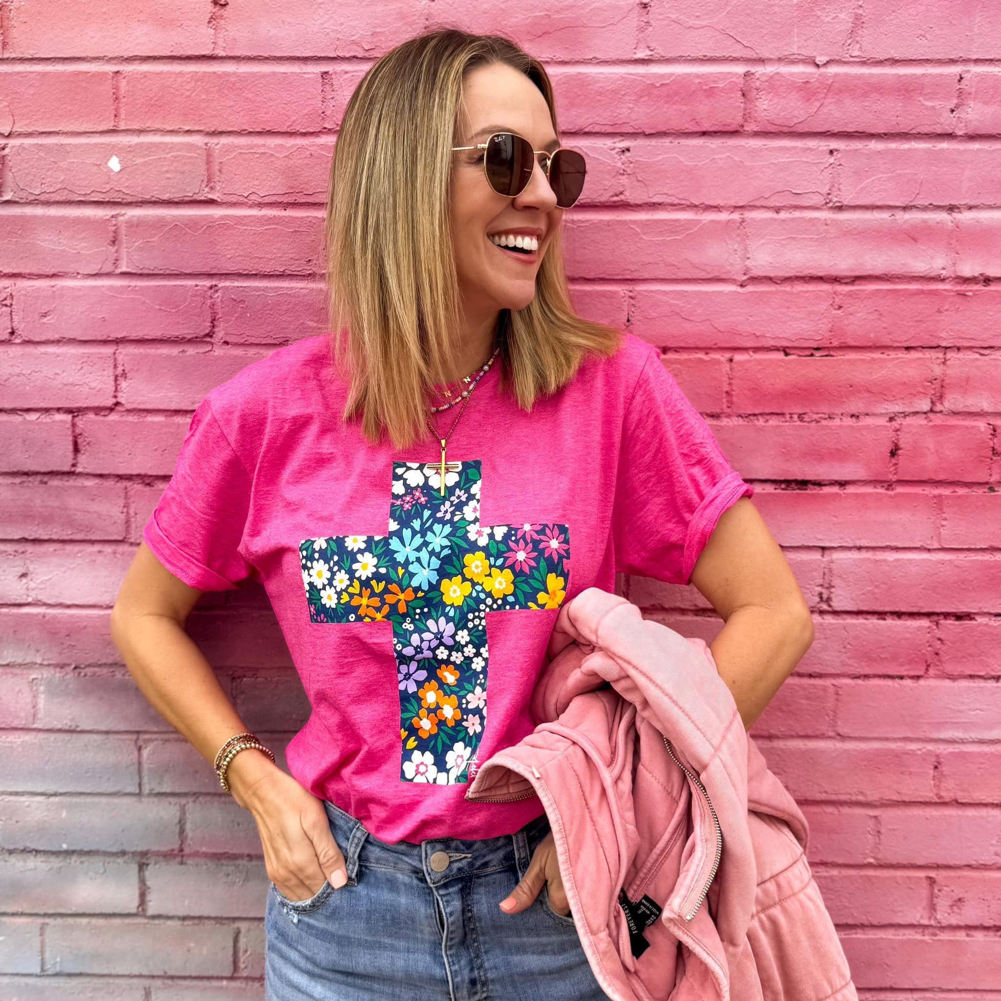 Floral Cross Tee