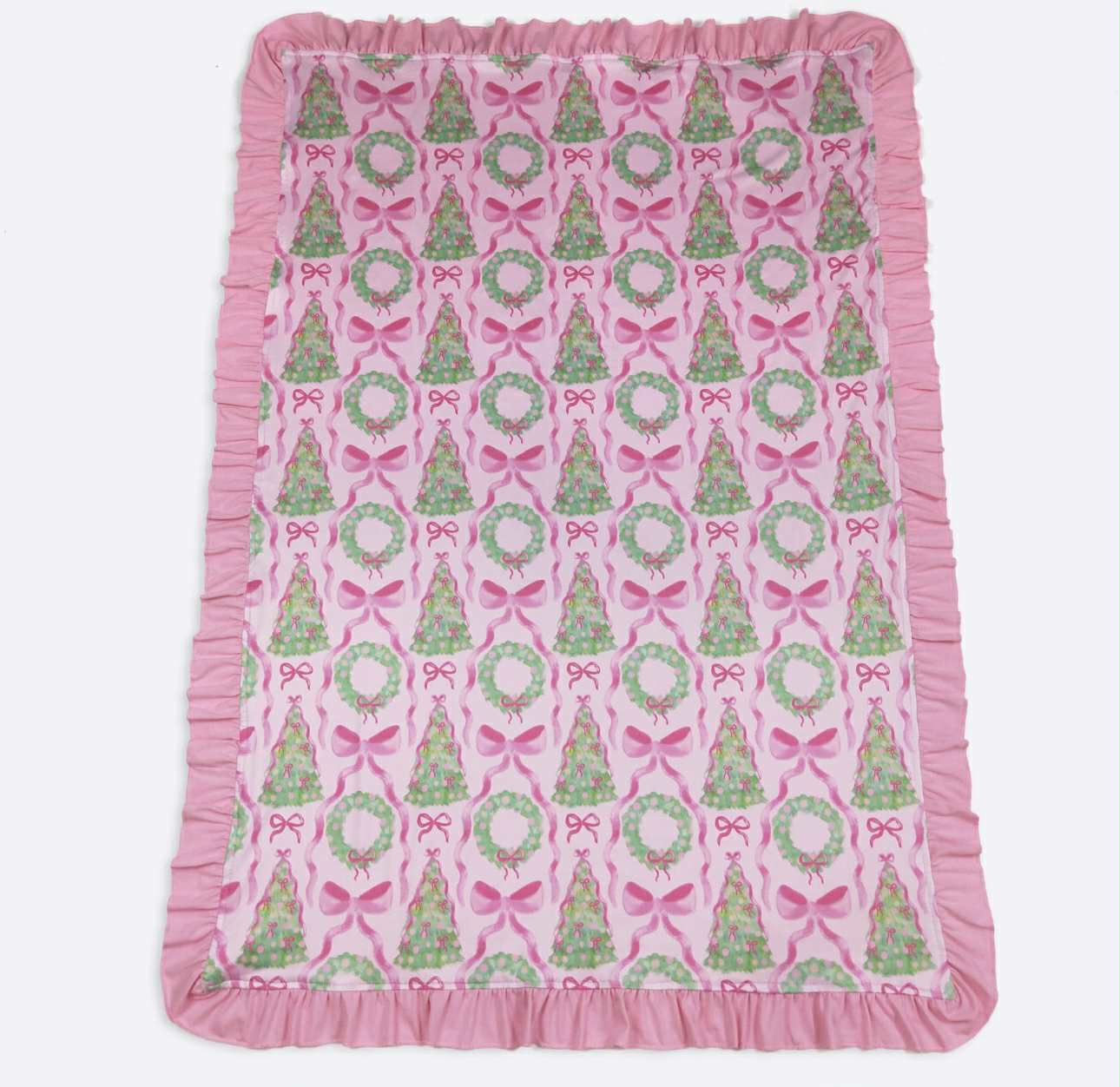 Fuchsia Wreath Baby Blanket