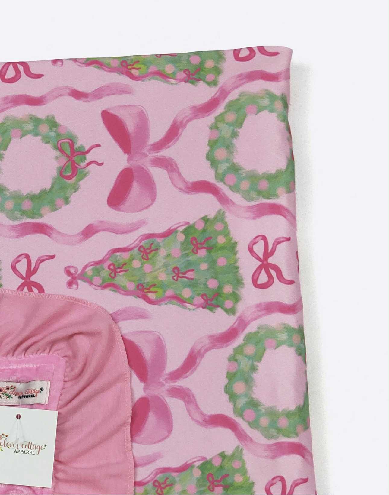 Fuchsia Wreath Baby Blanket