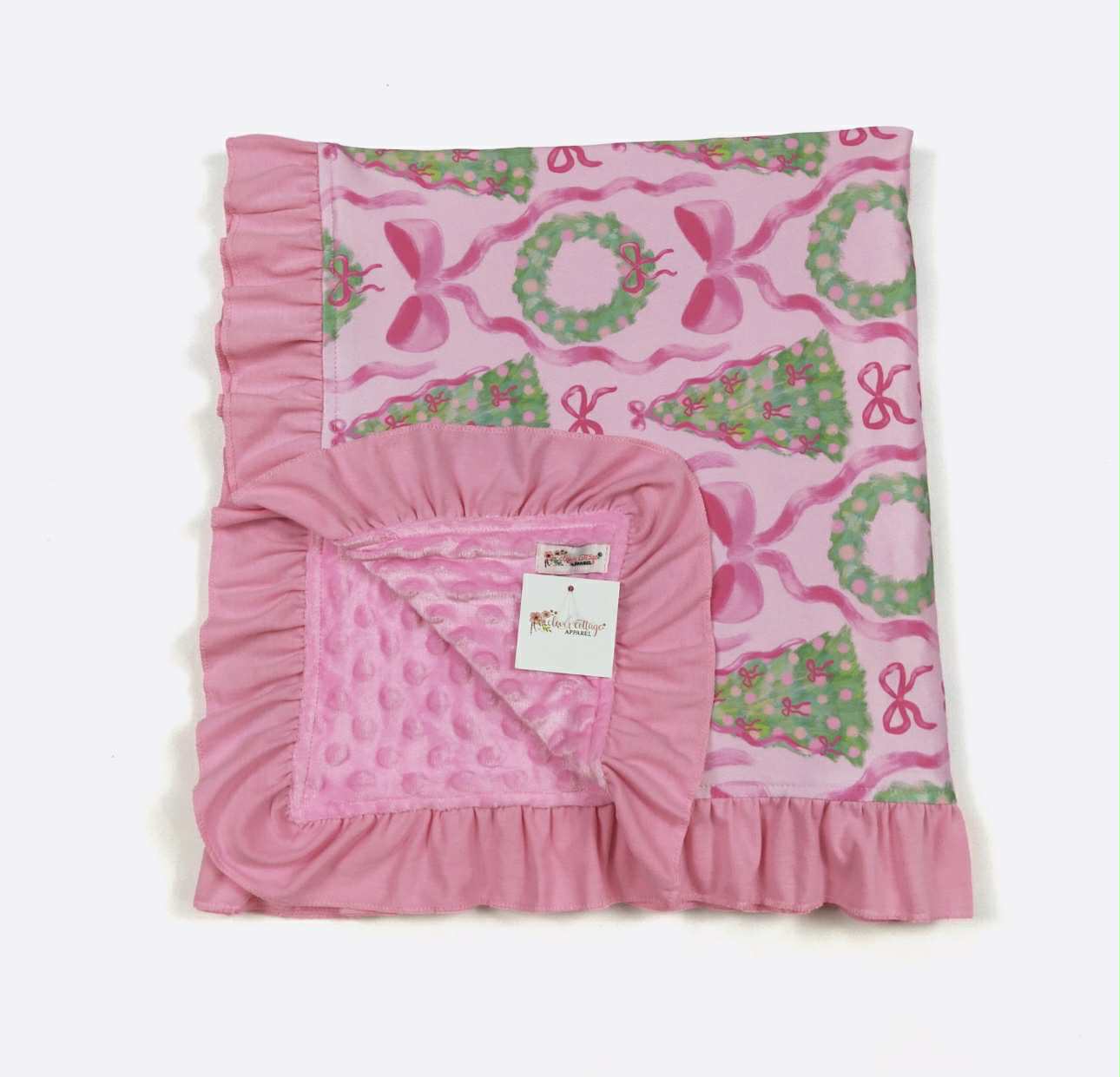 Fuchsia Wreath Baby Blanket