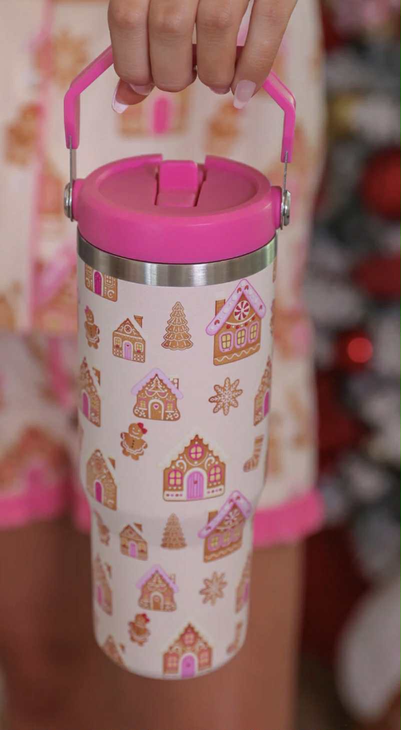 Gingerbread Wonderland Travel Tumbler