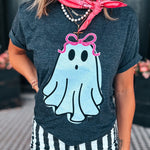 Glitter Ghost Bow Tee