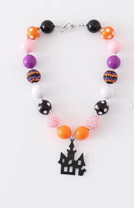 Halloween Castle Bubble Chunky Necklace