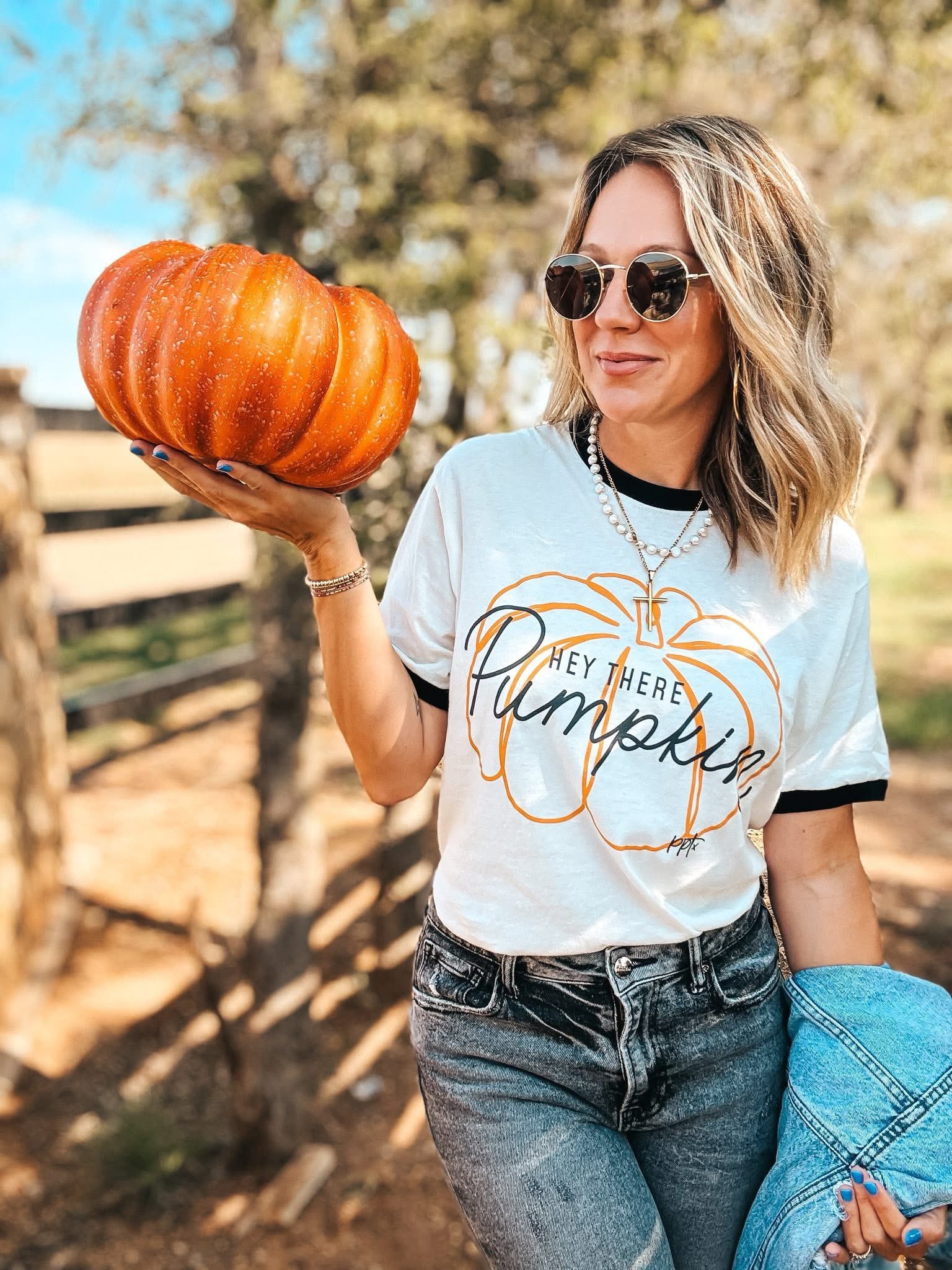 Hey There Pumpkin Ringer Tee