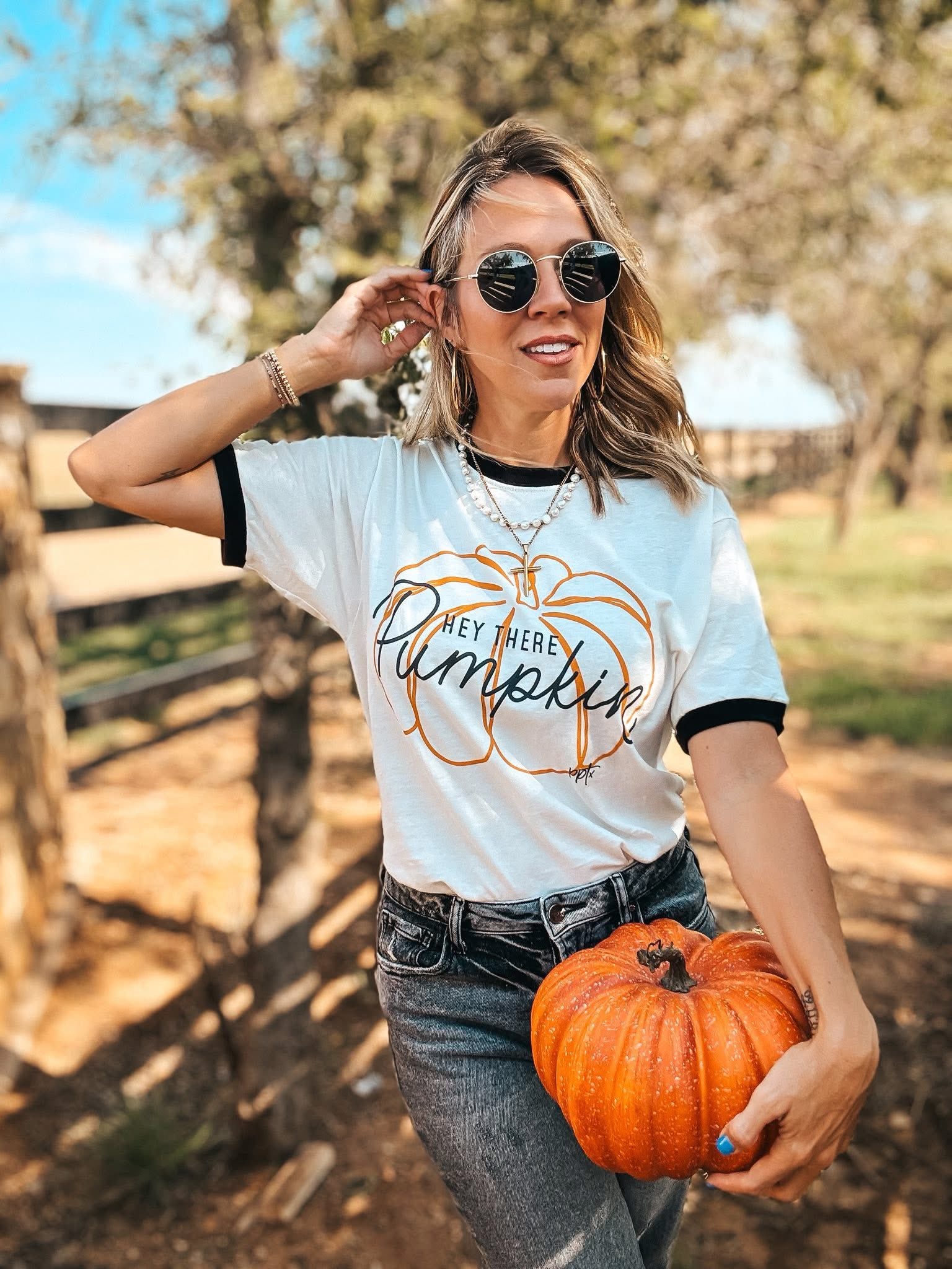 Hey There Pumpkin Ringer Tee