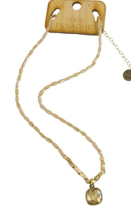 Pink Panache Champagne Beaded Necklace