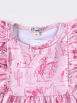 Pink Western Girls Dress