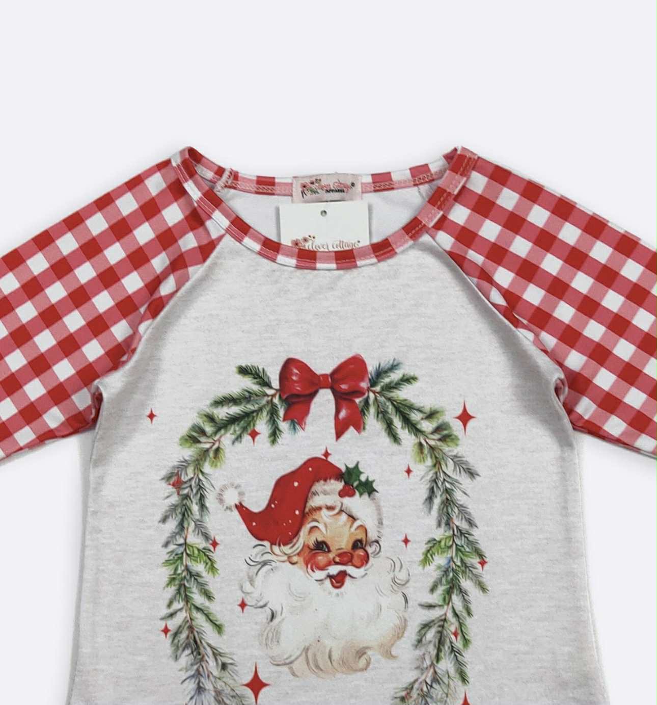 Plaid Santa Raglan