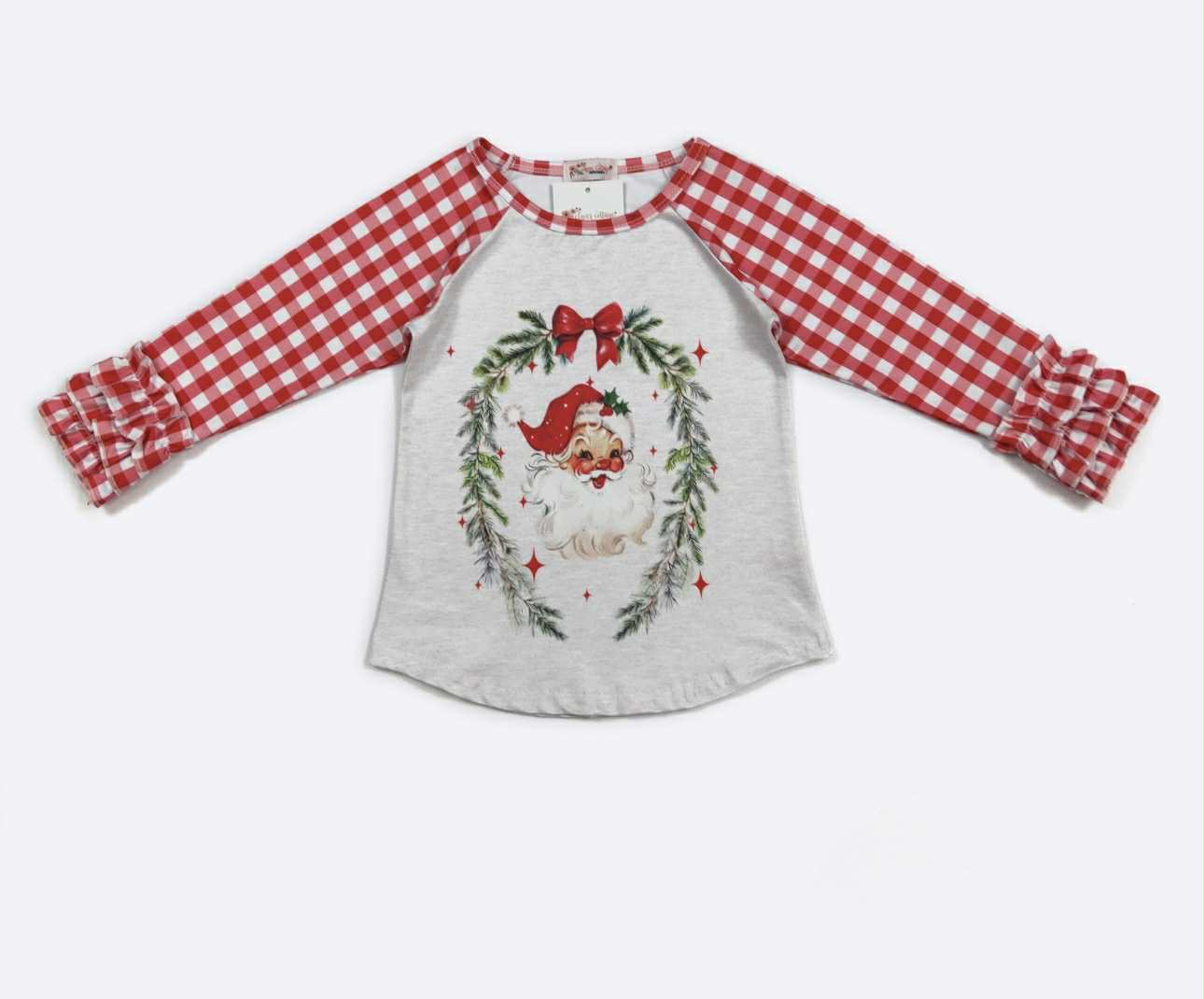 Plaid Santa Raglan