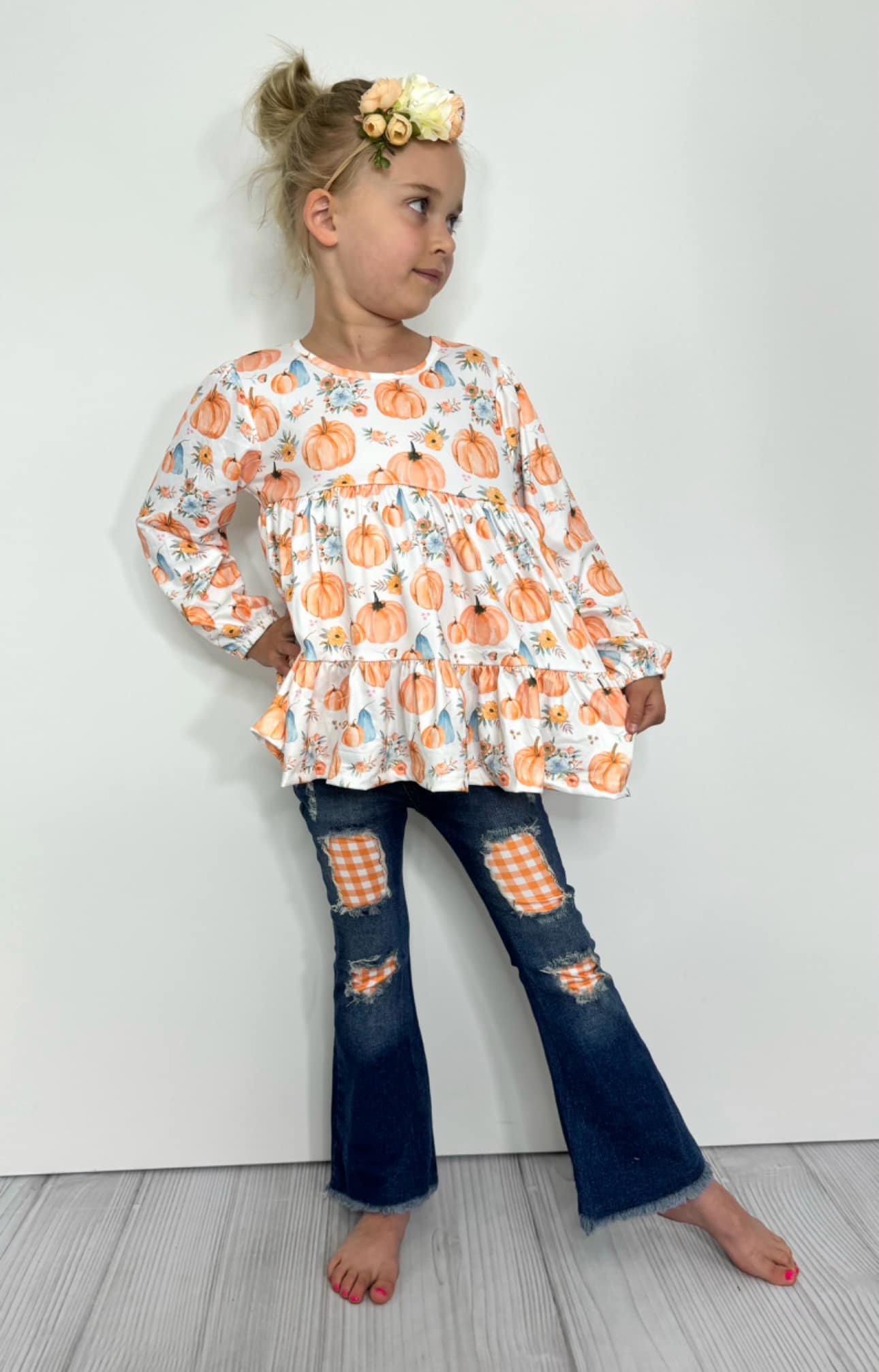 Pumpkin Plaid Set