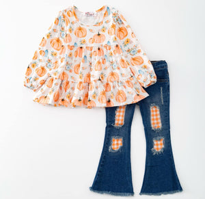 Pumpkin Plaid Set