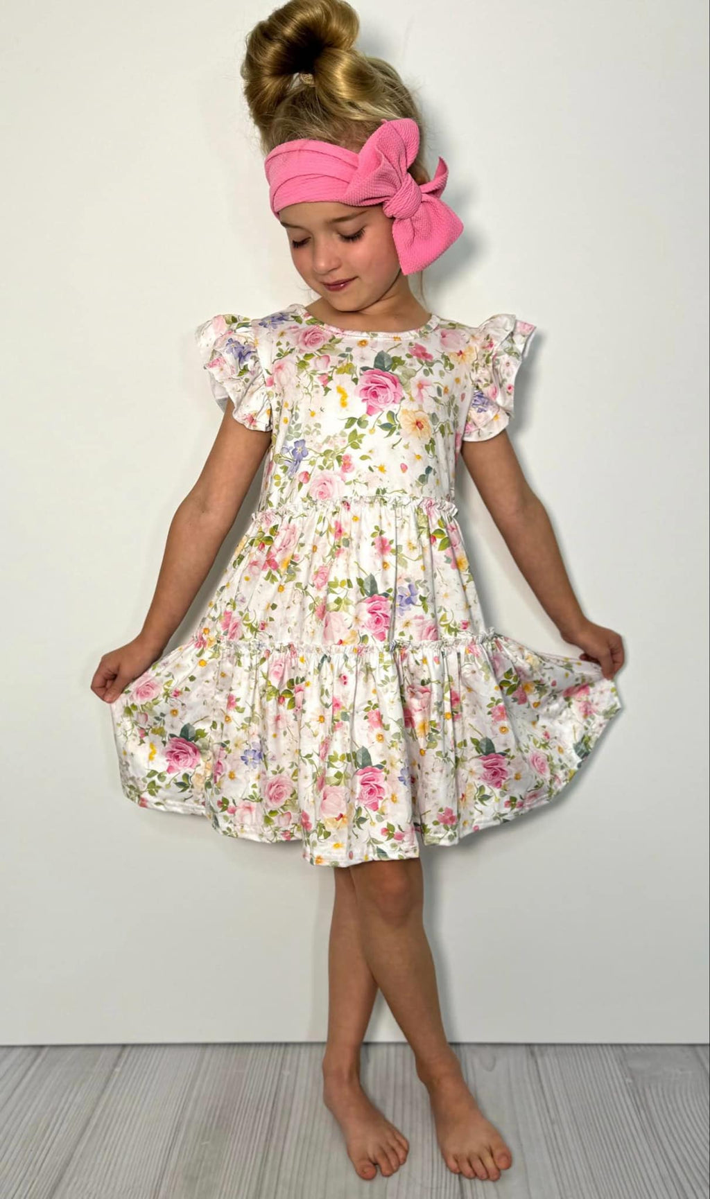 Rose Vine Girls Twirl Dress