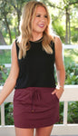 Solid Burgundy Skort
