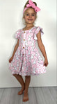 Sweet Pink Bunny Girls Twirl Dress