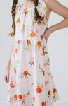 Tangerine Ruffle Cross Back Dress