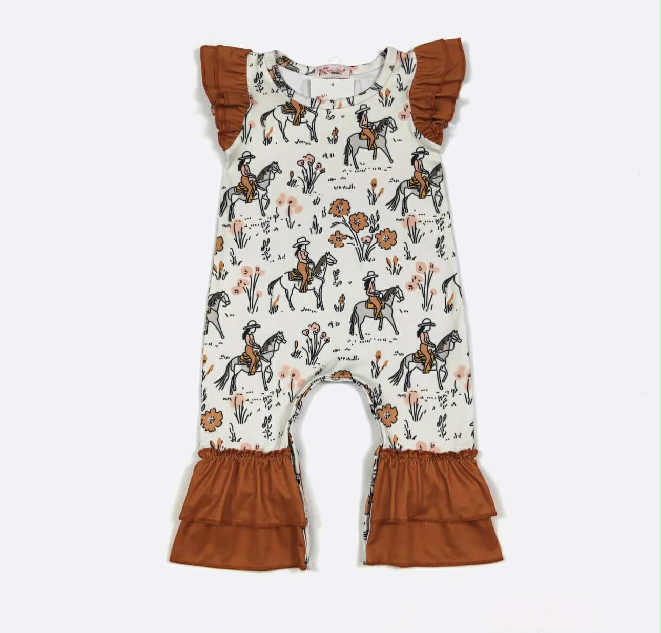 Tawny Cowgirl Baby Romper