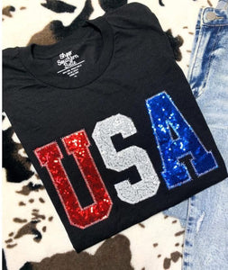 USA Sequined Tee