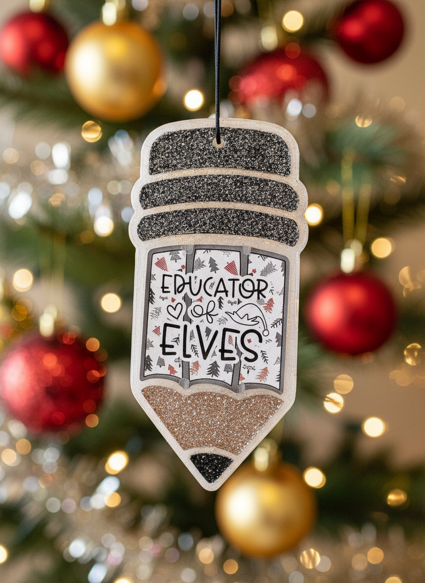 Freshie- Holiday Teacher Pencil