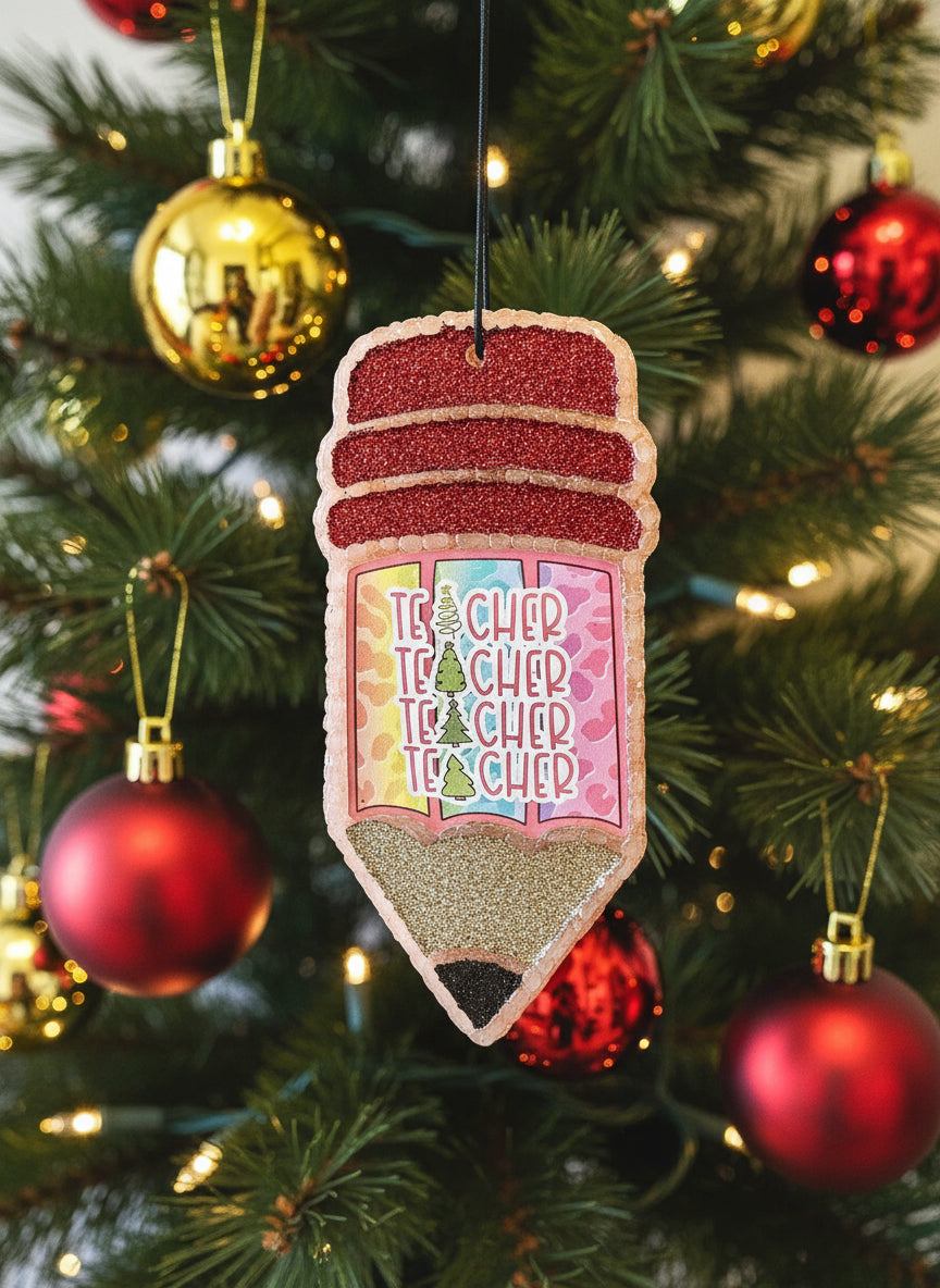 Freshie- Holiday Teacher Pencil